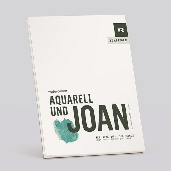 Roemerturm_Aquarell-JOAN Romerturm Aquarellblock AQUARELL UND JOAN weiß rau
