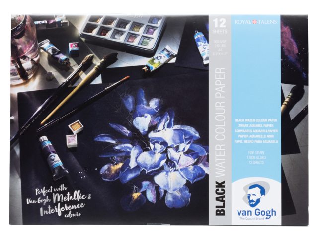 TALC9346 Royal Talens Van Gogh BLACK Watercolour Paper