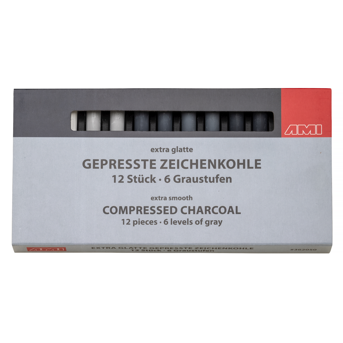 AMI gepresste Zeichenkohle Set 12tlg